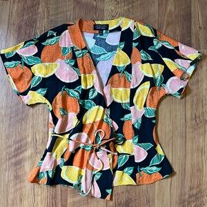 & Other Stories Citrus wrap top